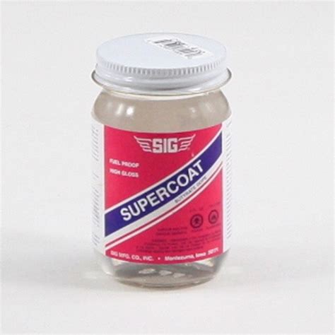 Sig Supercoat Fuel Proof Dope Clear 4oz Sigsd026 Hobby Time Rc