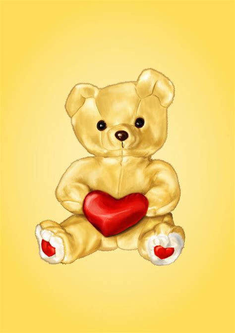 Cute Teddy Bear Hypnotist Art Print By Boriana Giormova