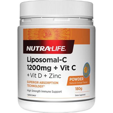 Buy Nutralife Liposomal C 1200mg Vitamin C With Vit D And Zinc Powder 180g Online At Chemist