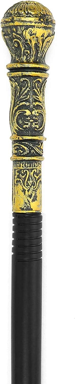 Buy Skeleteen Antique Gold Walking Cane Elegant Vintage Prop Stick