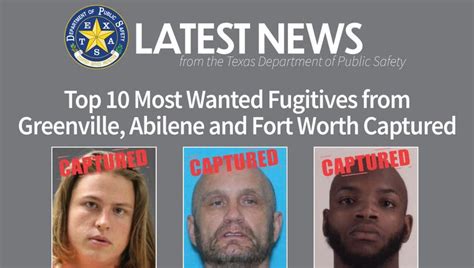 3 Of Texas Top 10 Most Wanted Fugitives Back In Custody