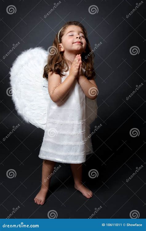 Praying Angel With Hands Together In Worship Stock Image Image Of