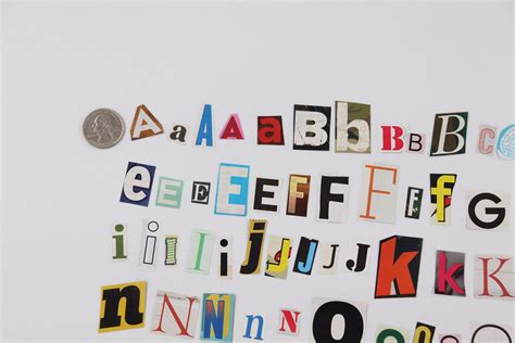200 Pieces Magazine Letter Cutouts Multi Size And Color Etsy