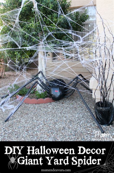 These outdoor halloween decorations can help you transform your backyard, porch, and front yard cast a spell over your entire neighborhood with these outdoor halloween decorations, which are. DIY Halloween Yard Decor: Giant Spider in Spiderweb