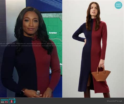 Wornontv Brittanys Navy And Red Colorblock Dress On Good Morning