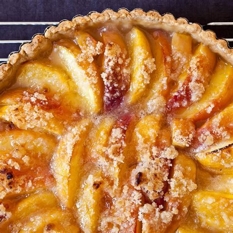 peach tart recipe yum make just before serving used extra 1 t flour in crumble topping used