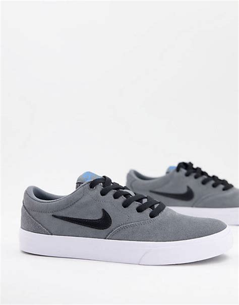 Nike Sb Charge Suede Trainers In Grey Asos