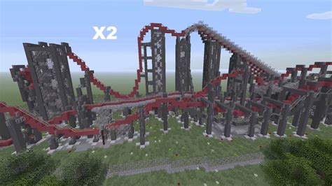 X2 Minecraft Roller Coaster Youtube