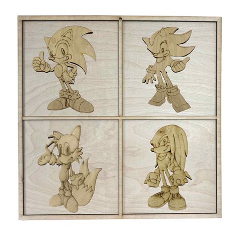 Sonic The Hedgehog Wood Craft Diy Unfinished Color Your Own
