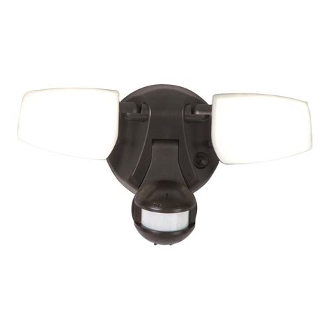 Halo 180° Bronze Motion Activated Outdoor Integrated Led Twin Head