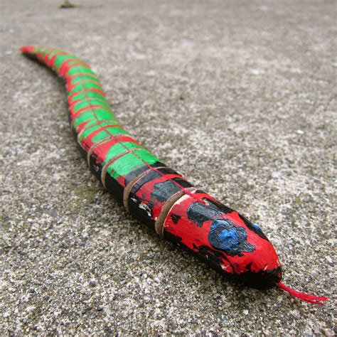 Clever Wren Antiqued Wooden Snake Toys