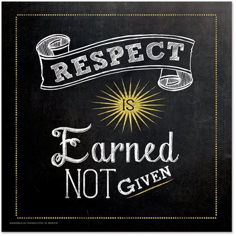 30.self respect is earned quotes. Respect is Earned Not Given Inspirational Quote Poster ...