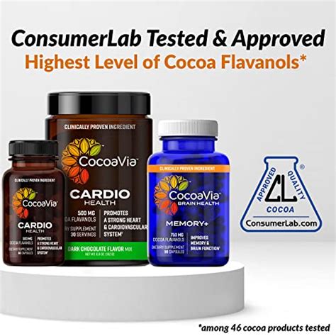 Cocoavia Cardio Health Cocoa Powder 30 Servings 500mg Cocoa Flavanols