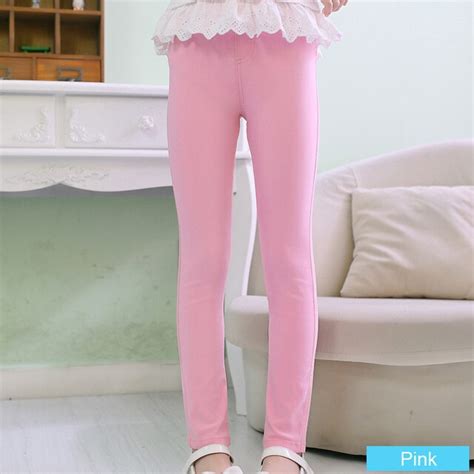 Retail Spring Autumn Kids Pants Casual Fashion Candy Color Pencil Girls