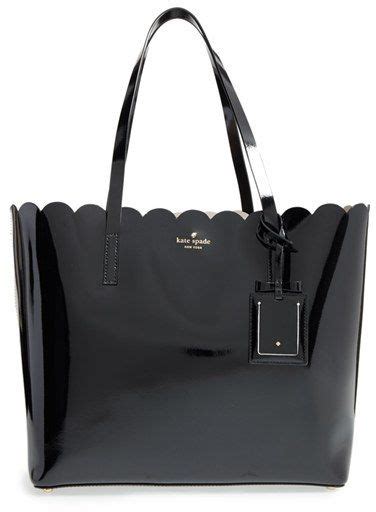 Kate Spade Lily Avenue Patent Carrigan Leather Tote Brown