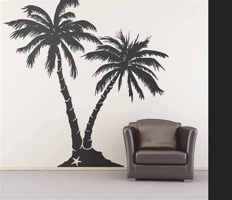 Coconut Tree Royale Luxury Emulsion Wall Stencil Design Painting For