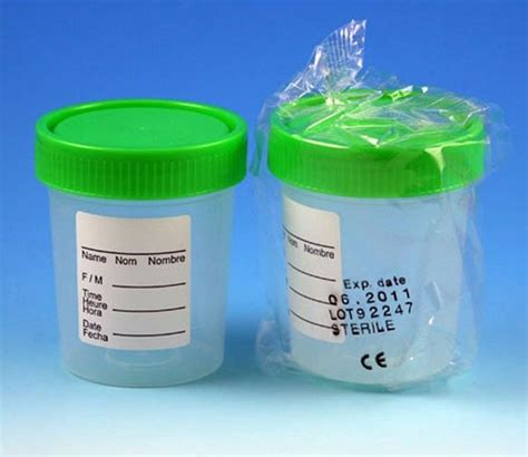 4oz Sterile Urine Collection Container With Screw Cap Tri Lingual Id