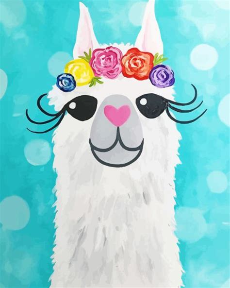 Adorable Llama Paint By Numbers Numeral Paint