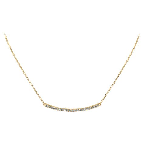 K White Gold Carat Diamond Bar Necklace For Sale At Stdibs