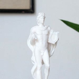 Apollo God Statue Ancient Greek Nude Male Sculpture Etsy