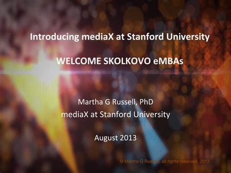 Discovery Collaborations With Mediax At Stanford University Ppt