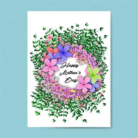 Premium Vector Floral Mothers Day Greetings Card