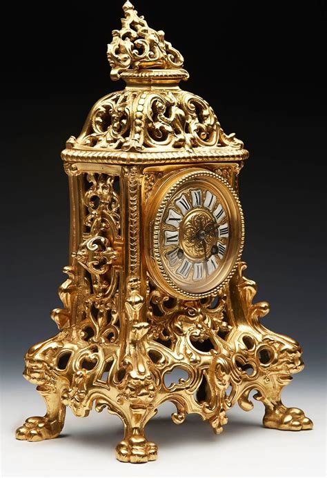 Antique French Gold Ormolu Mantel Clock 19th Century At 1stdibs