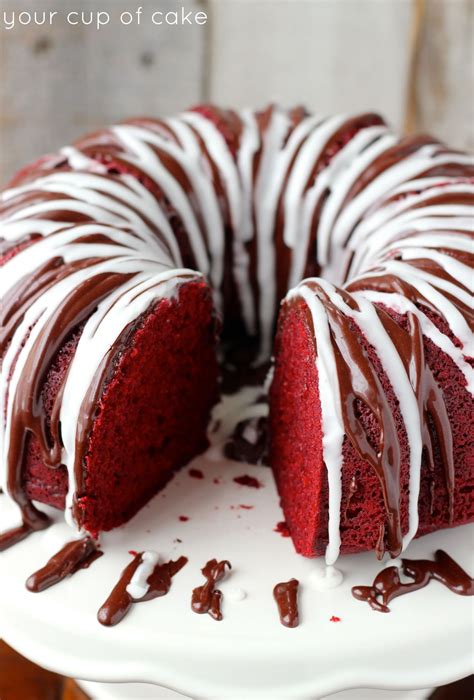 I first made these cakes for the charity party i worked on recently. Red Velvet Sour Cream Bundt Cake - Your Cup of Cake