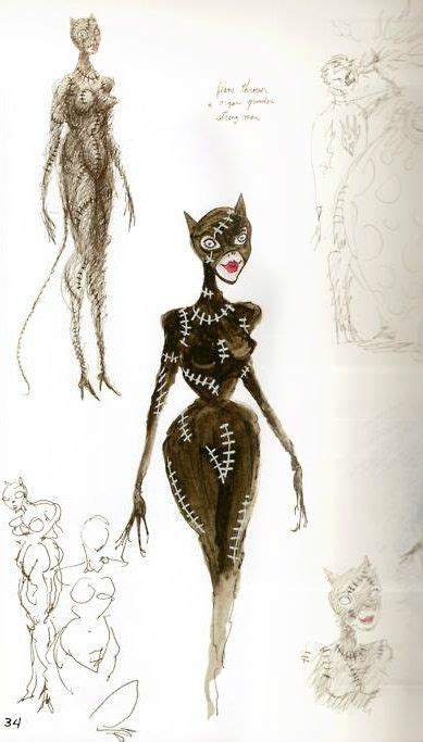 Tim Burtons Catwoman Concept Art Sketches For Batman Returns 1992