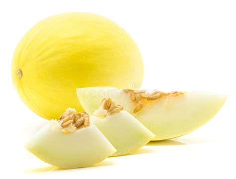 Fresh Honeydew Melon Isolated On White Stock Image Image Of Melo