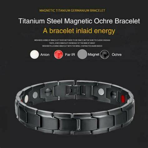 Therapeutic Energy Healing Bracelet Titanium Steel Magnetic Therapy