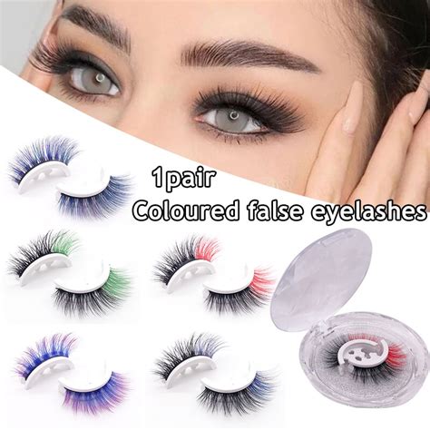 Self Adhesive Eyelashes Colored False Eyelashes Glue Free Eyelash