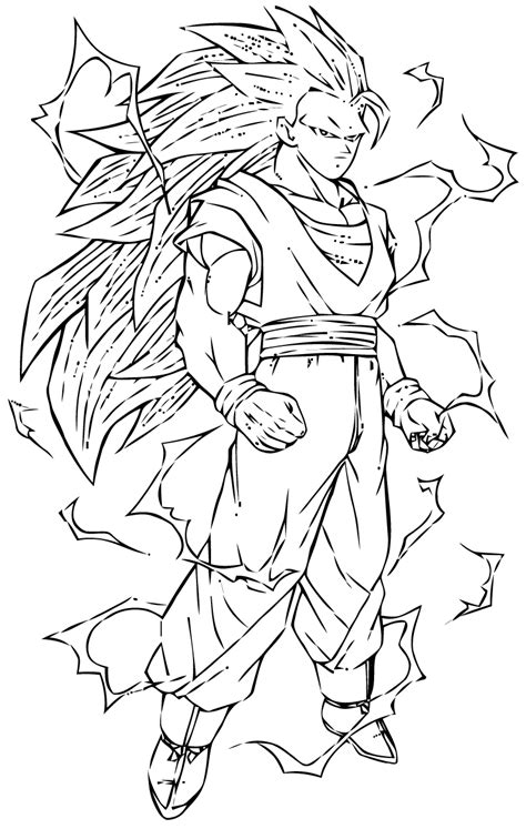 Goku Super Saiyan 3 Coloring Pages