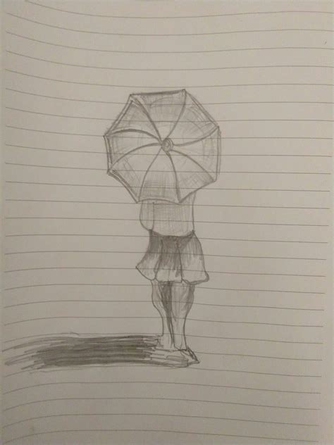 Different techniques of pencil drawing , #heart, #drawing. Drawing Of Girl With Umbrella at PaintingValley.com ...