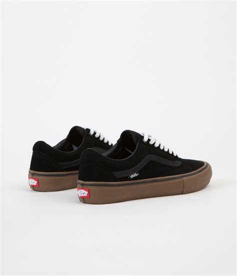 Vans Old Skool Pro Shoes Black Gum Gum Flatspot