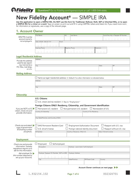 Fidelity Simple Ira Employee Application - Fill Online, Printable