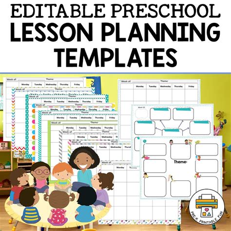 Editable Lesson Planning Templates Pre K Printable Fun