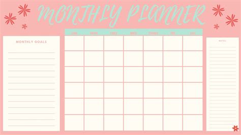 Free Monthly Planner Printable Food Home And Money Free Monthly