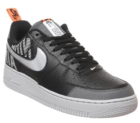 Nike air force 1 shadow removable patches black pink (w). Nike Air Force 1 07 Trainers Black Wolf Grey Dark Grey ...