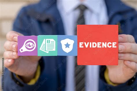 Evidence Concept Proof In Law Justice Court Crime Investigation