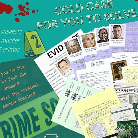 Printable Murder Mystery Game Unsolved Cold Case Files Cold Etsy