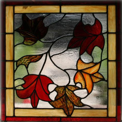 Free Stained Glass Maple Leaf Pattern Glass Designs