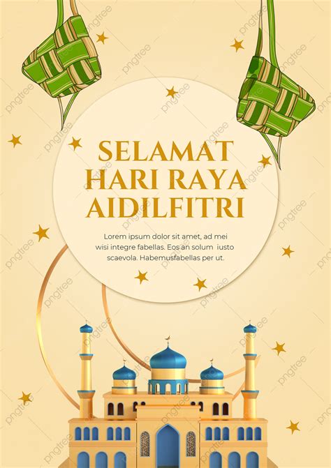 Moon Malay Selamat Hari Raya Aidilfitri Poster Poster Template Download