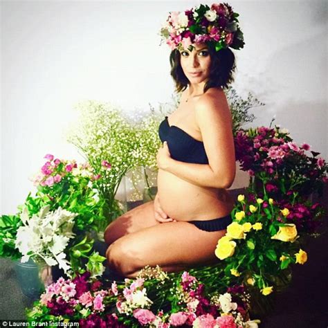 Lauren Brant Exposes Her Baby Bump In Her Cover Shoot Daily Mail Online