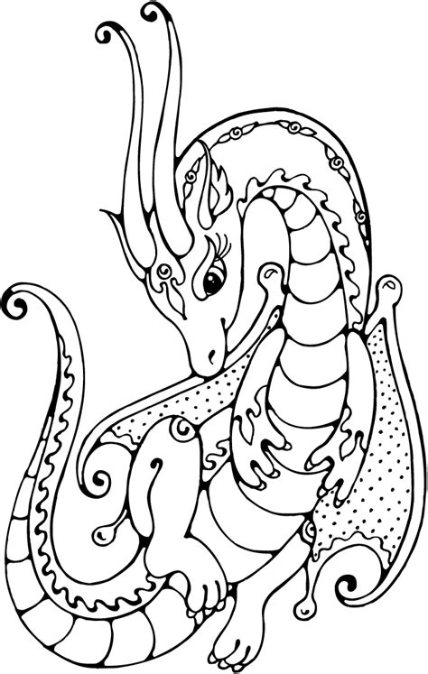 You just need a pen and a paper. Pin by Megan Young on BORDADOS | Dragon coloring page ...