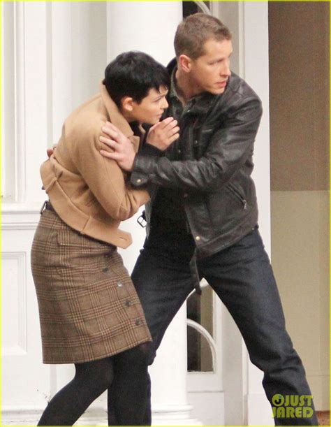 Josh Dallas Protects Ginnifer Goodwin On Once Upon A Time Set Photo Ginnifer