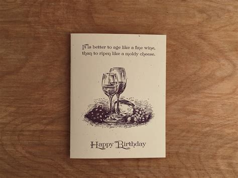 Age Like Fine Wine Birthday Card Guttersnipe Press