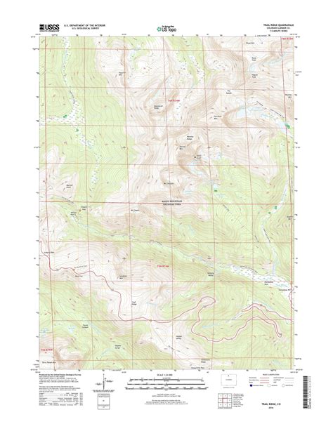 Mytopo Trail Ridge Colorado Usgs Quad Topo Map