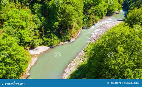 Drone View Of Sochi River Russia Stock Image Image Of Flow Sochi