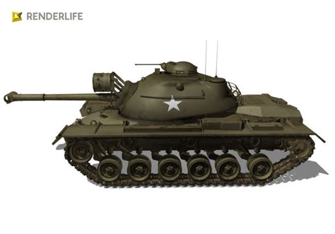M48 Patton Tank 3d Model Max Obj Fbx C4d Ma Mb